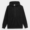 4F Fleecehoodie In Schwarz