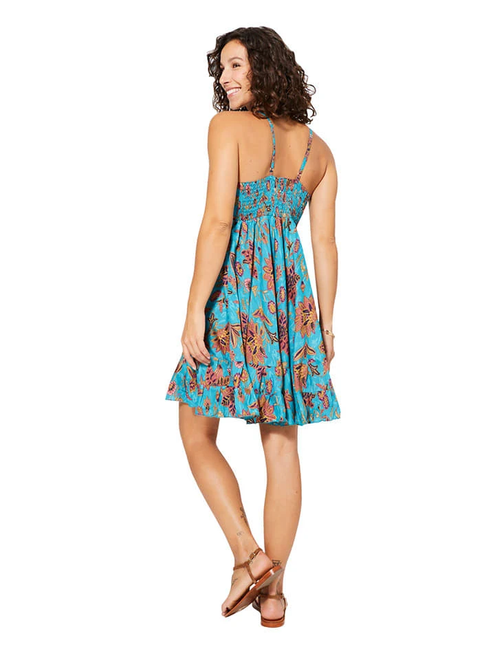 Kleid In Hellblau/ Hellbraun 2 Kleid In Hellblau/ Hellbraun – Bild 2