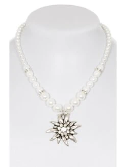 Wachsperlenkette Mit Großem Edelweiß 8784