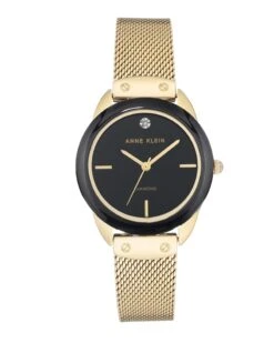 Anne Klein Quarzuhr Diamond Trends In Schwarz / Gold