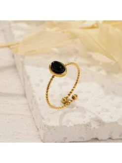 Ring "Assunta" Mit Edelstein -Modebe Kleidungs Geschäft bastille baobab ring assunta mit edelstein 2