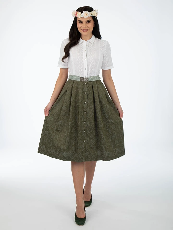 Trachtenkleid In Oliv 1 Trachtenkleid In Oliv