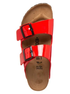 Birkenstock Pantoletten "Arizona" In Rot - Weite S -Modebe Kleidungs Geschäft birkenstock pantoletten arizona in rot weite s 3
