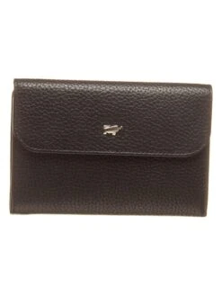 Leder-Geldbörse In Schwarz - (B)14 X (H)10 X (T)2,5 Cm