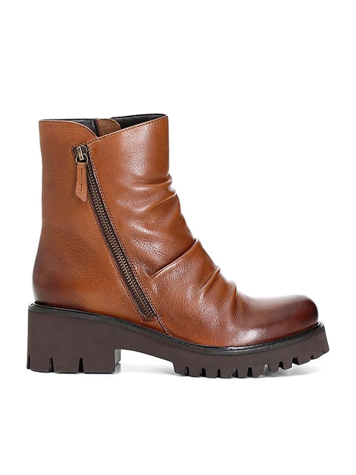 Café Noir Leder-Boots In Braun 1 Café Noir Leder-Boots In Braun