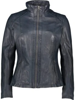 Lederjacke "Mican" In Dunkelblau