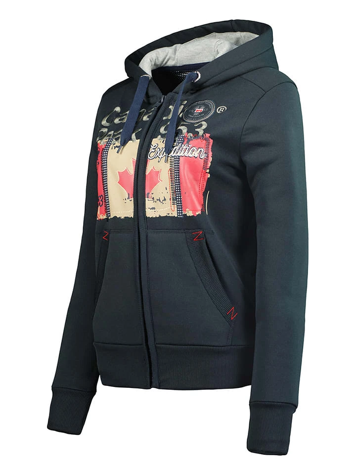 Sweatjacke "Farloteak" In Dunkelblau 2 Sweatjacke "Farloteak" In Dunkelblau – Bild 2