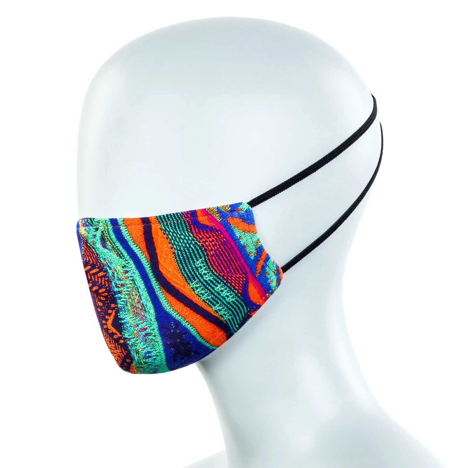 CARLO COLUCCI Alltagsmaske - Community Mask - Blue / Orange 1 CARLO COLUCCI Alltagsmaske - Community Mask - Blue / Orange