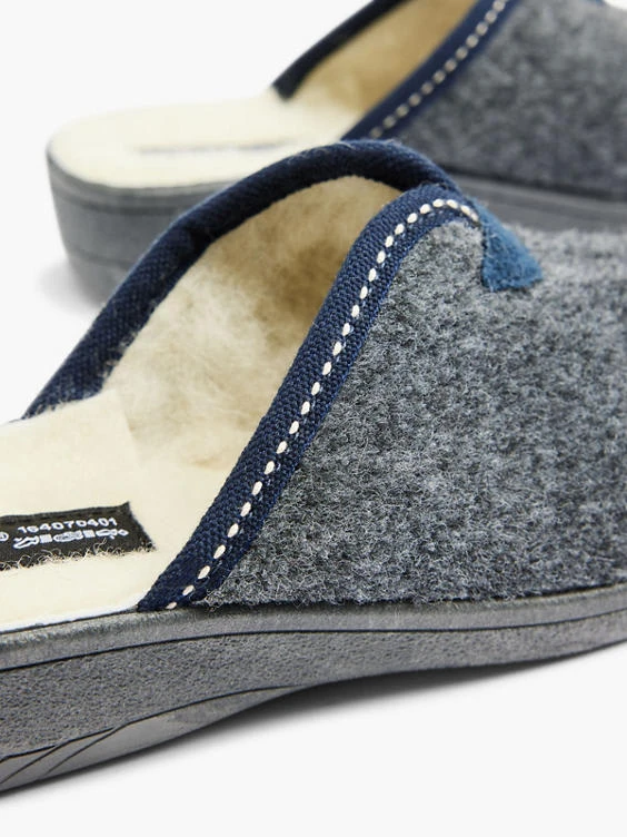 Hausschuh Grau 5 Hausschuh Grau – Bild 5