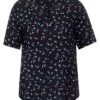Cecil Bluse Mit Minimalprint In Blau