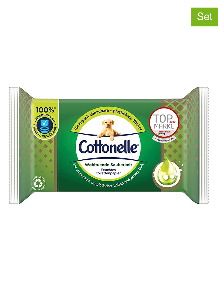 12er-Set: Feuchtes Toilettenpapier "Wohltuende Sauberkeit" - 12x 38 Stück 1 12er-Set: Feuchtes Toilettenpapier "Wohltuende Sauberkeit" - 12x 38 Stück