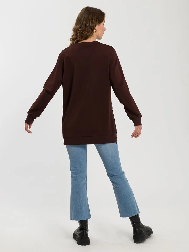Sweatshirt In Dunkelbraun 4 Sweatshirt In Dunkelbraun – Bild 4