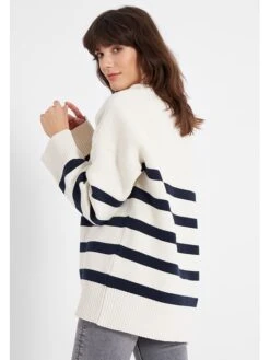 Derbe Pullover In Weiß/ Dunkelblau -Modebe Kleidungs Geschäft derbe pullover in weiss dunkelblau 2