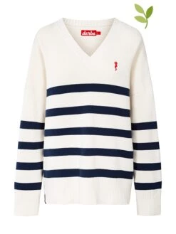 Modebe Kleidungs Geschäft 5 Derbe Pullover In Weiß/ Dunkelblau