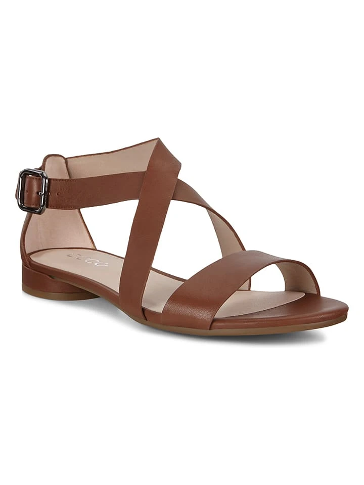 ECCO Leder-Sandalen In Hellbraun 2 ECCO Leder-Sandalen In Hellbraun – Bild 2