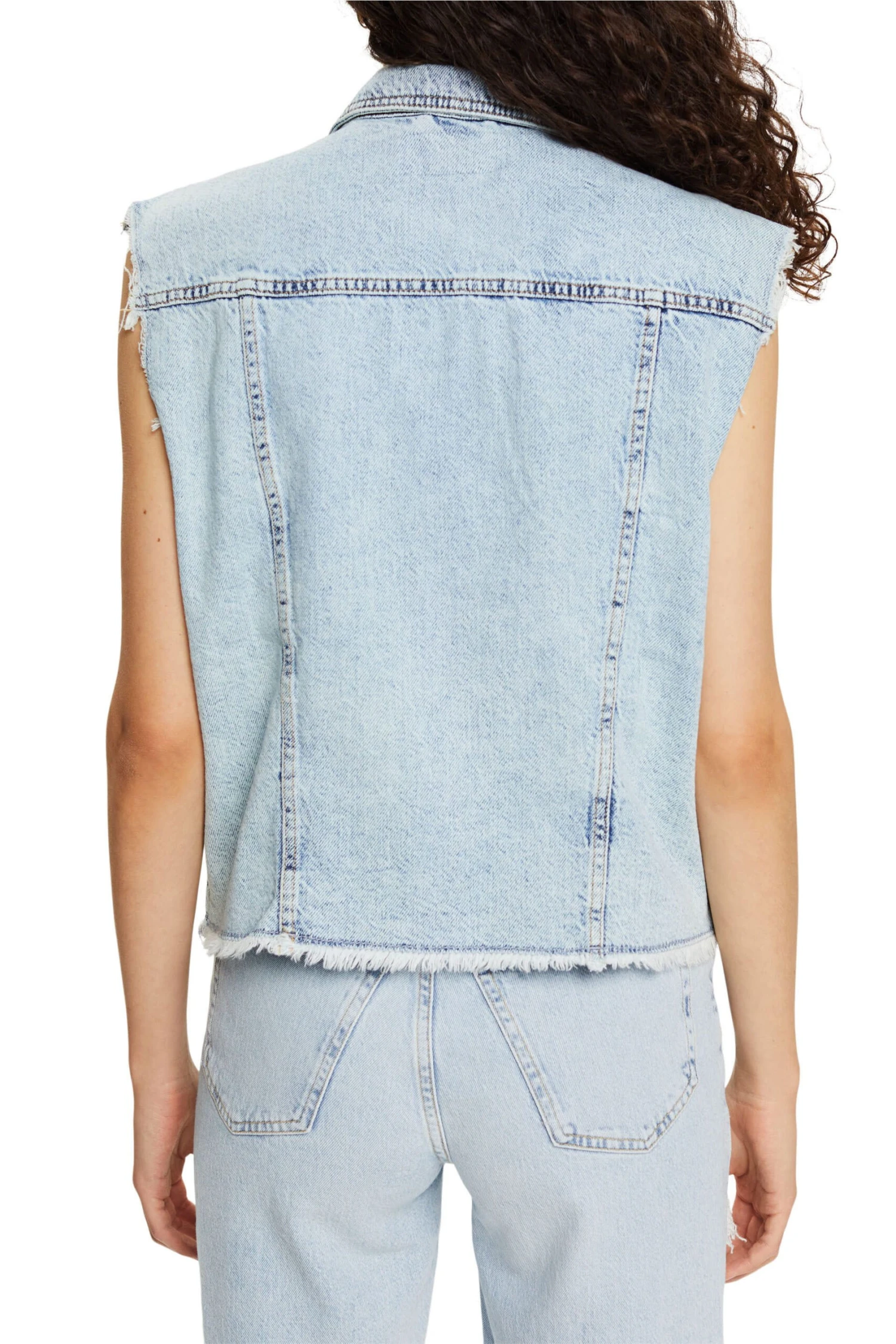 Edc By Esprit Vests Indoor Denim Long Blue Medium Washed 3 Edc By Esprit Vests Indoor Denim Long Blue Medium Washed – Bild 3