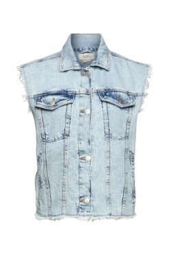 Edc By Esprit Vests Indoor Denim Long Blue Medium Washed