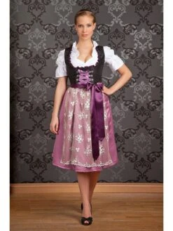 Dirndl "Alpentraum" In Schwarz/ Beere