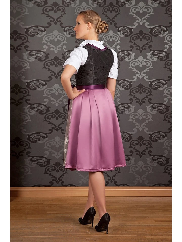 Dirndl "Alpentraum" In Schwarz/ Beere 4 Dirndl "Alpentraum" In Schwarz/ Beere – Bild 4