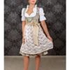 Dirndl In Beige/ Hellbraun/ Weiß