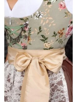 Dirndl In Beige/ Hellbraun/ Weiß -Modebe Kleidungs Geschäft edelnice dirndl in beige hellbraun weiss 4
