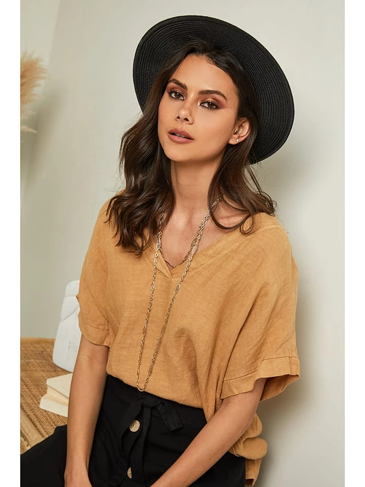 Leinen-Bluse "Gwena" In Camel 3 Leinen-Bluse "Gwena" In Camel – Bild 3