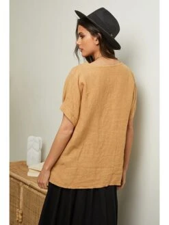 Leinen-Bluse "Gwena" In Camel 9 Leinen-Bluse "Gwena" In Camel -Modebe Kleidungs Geschäft fleur de lin leinen bluse gwena in camel 4