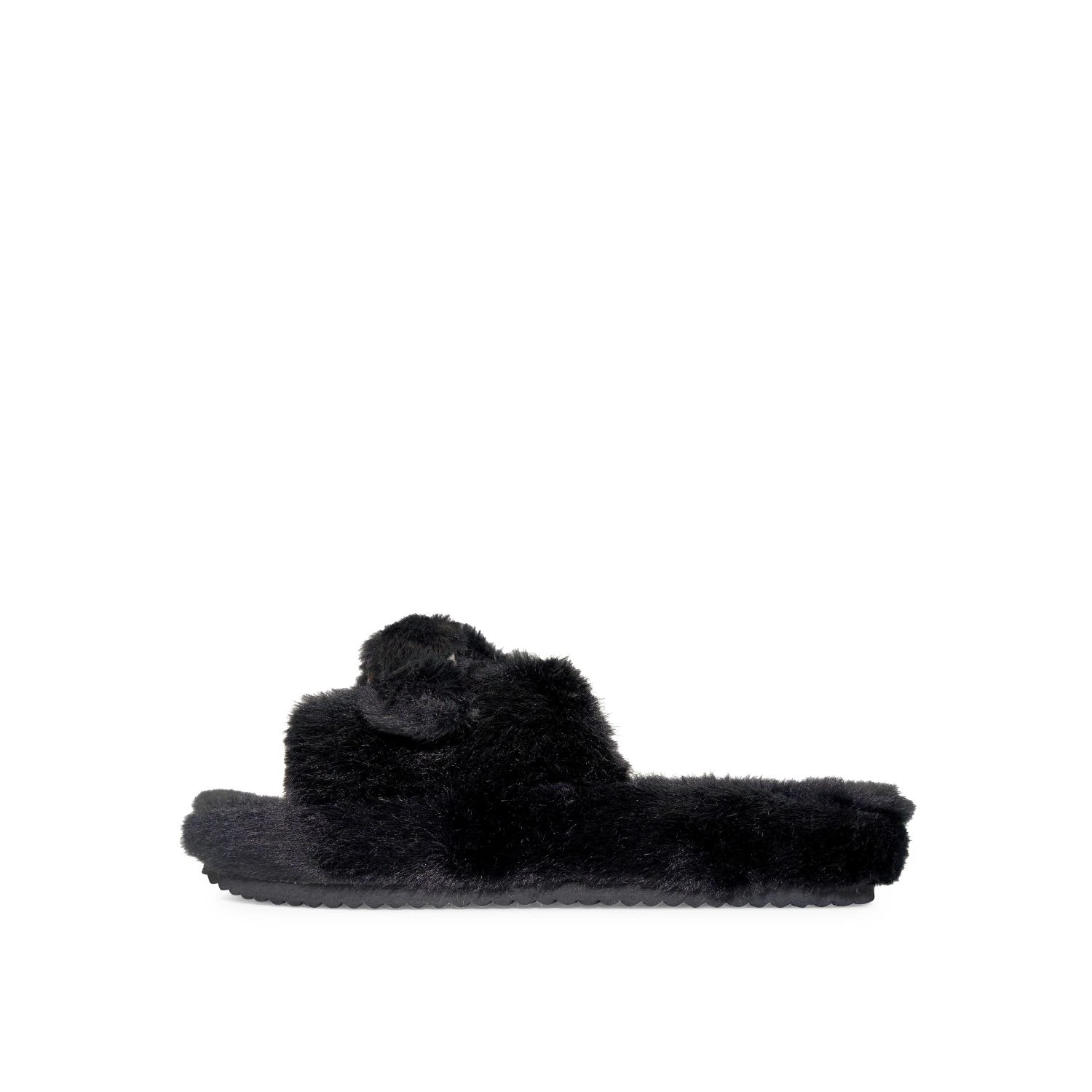 Hausschuh "fur*buckle" In Schwarz 2 Hausschuh "fur*buckle" In Schwarz – Bild 2