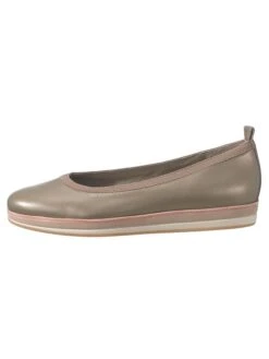 Leder-Ballerinas "Hydra" In Oliv