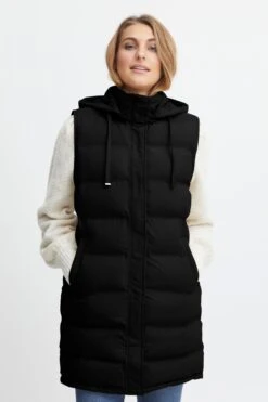 Fransa Steppweste In Schwarz