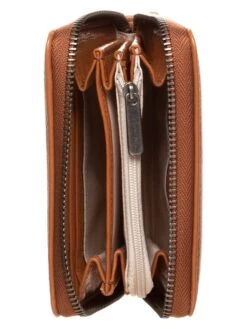 Leder-Geldbörse "Darling Midi" In Hellbraun - (B)13 X (H)10 X (T)2,5 Cm -Modebe Kleidungs Geschäft freds bruder leder geldborse darling midi in hellbraun b 13 x h 10 x t 2 5 cm 2