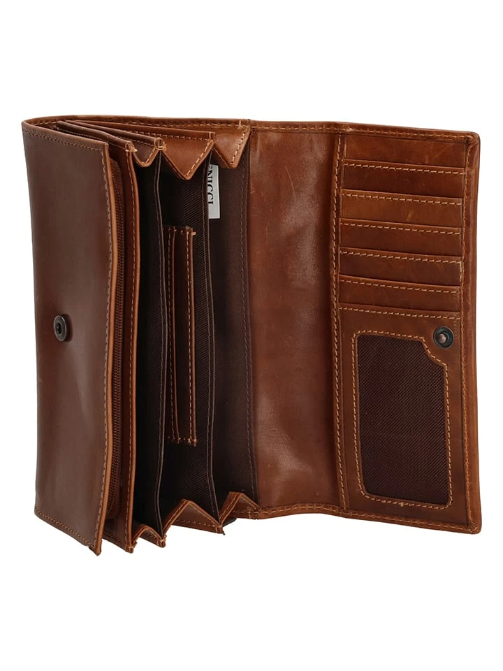 Leder-Geldbörse "Victoria" In Camel - (B)18 X (H)10 X (T)3,5 Cm 4 Leder-Geldbörse "Victoria" In Camel - (B)18 X (H)10 X (T)3,5 Cm – Bild 4