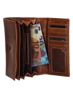 Leder-Geldbörse "Victoria" In Camel - (B)18 X (H)10 X (T)3,5 Cm 10 Leder-Geldbörse "Victoria" In Camel - (B)18 X (H)10 X (T)3,5 Cm -Modebe Kleidungs Geschäft genicci leder geldborse victoria in camel b 18 x h 10 x t 3 5 cm 4