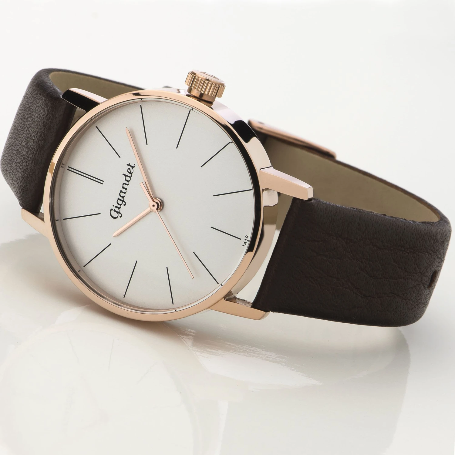 Quarzuhr "MINIMALISM" In Braun/Rosegold/Silber 2 Quarzuhr "MINIMALISM" In Braun/Rosegold/Silber – Bild 2