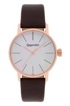 Quarzuhr "MINIMALISM" In Braun/Rosegold/Silber