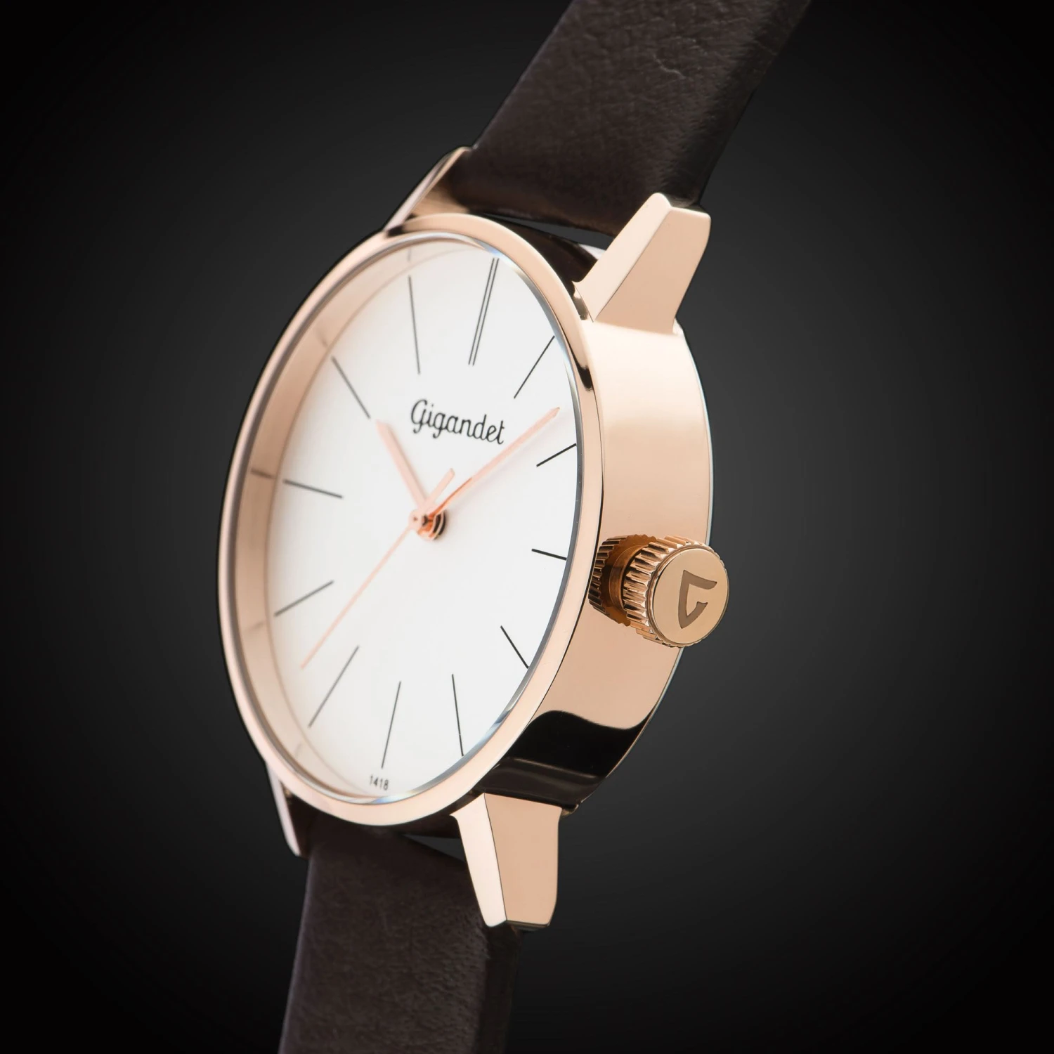 Quarzuhr "MINIMALISM" In Braun/Rosegold/Silber 4 Quarzuhr "MINIMALISM" In Braun/Rosegold/Silber – Bild 4