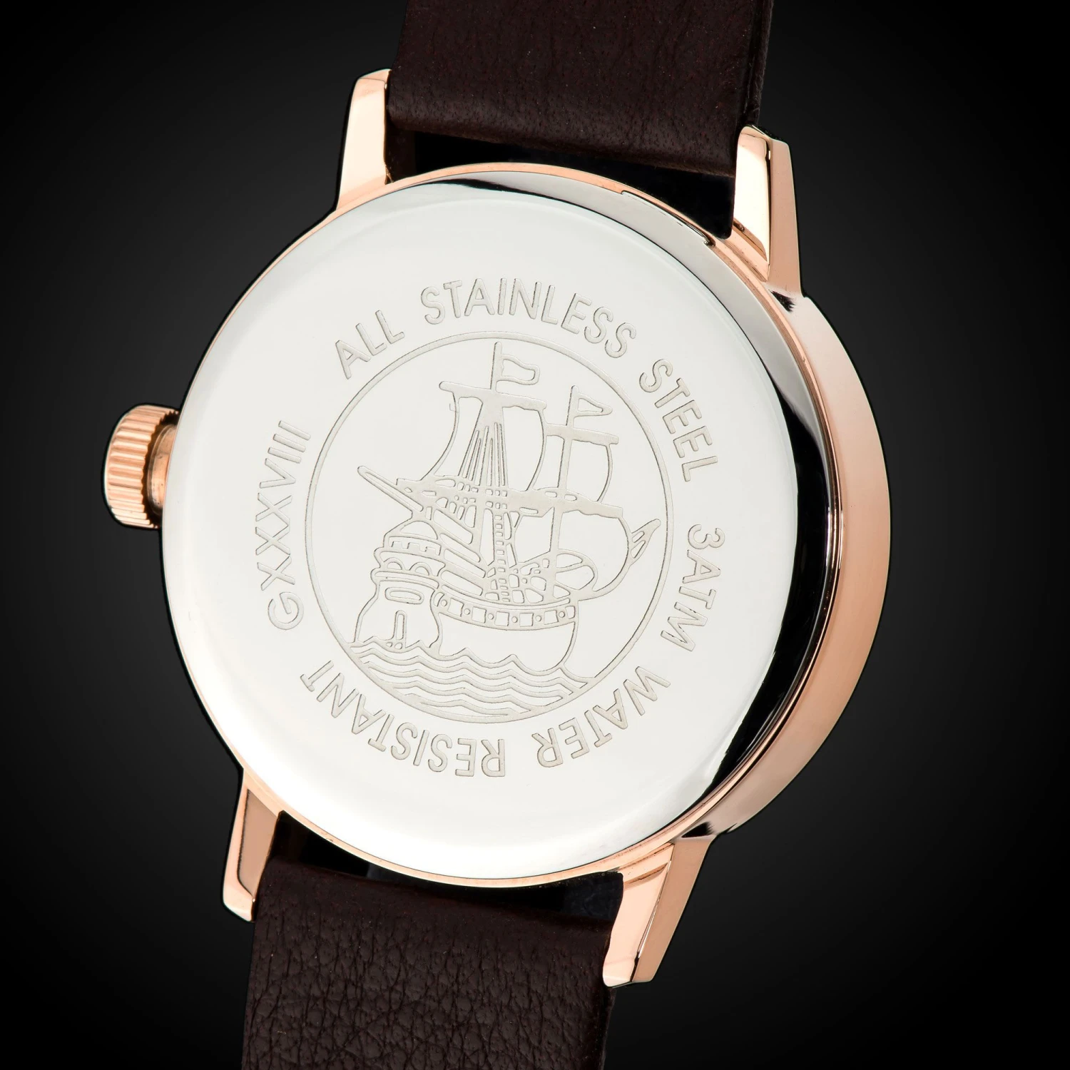 Quarzuhr "MINIMALISM" In Braun/Rosegold/Silber 5 Quarzuhr "MINIMALISM" In Braun/Rosegold/Silber – Bild 5