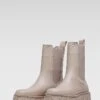 Leder-Chelsea-Boots In Beige
