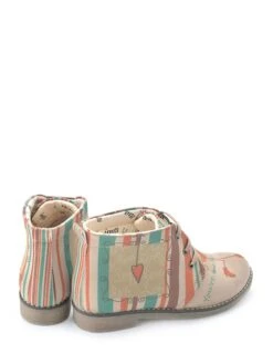 Schnürschuhe In Beige/ Bunt -Modebe Kleidungs Geschäft goby schnurschuhe in beige bunt 4