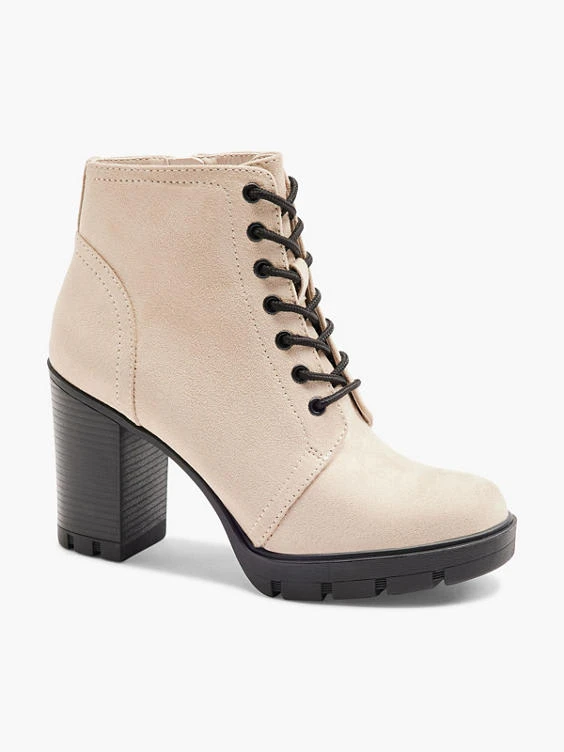 Schnürstiefelette Beige 6 Schnürstiefelette Beige – Bild 6