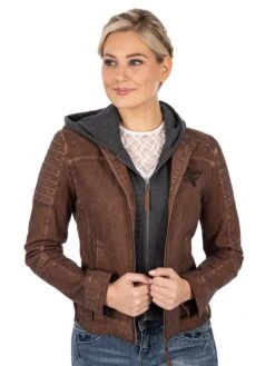 Outdoorjacke HAILEY Cognac -Modebe Kleidungs Geschäft hangowear outdoorjacke hailey cognac 8