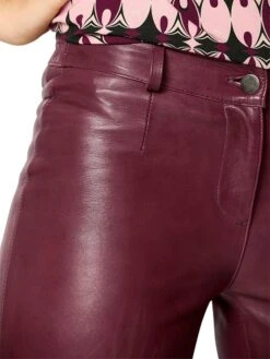 Heine Lederleggings In Bordeaux -Modebe Kleidungs Geschäft heine lederleggings in bordeaux 2