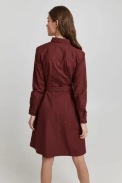 ICHI A-Linien-Kleid In Rot -Modebe Kleidungs Geschäft ichi a linien kleid in rot 2