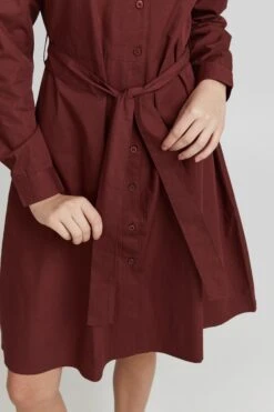 ICHI A-Linien-Kleid In Rot -Modebe Kleidungs Geschäft ichi a linien kleid in rot 4