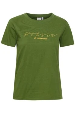 ICHI T-Shirt In Grün -Modebe Kleidungs Geschäft ichi t shirt in grun 5