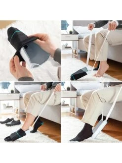 Innovagoods Sockenanziehhilfe In Grau/ Weiß 7 Innovagoods Sockenanziehhilfe In Grau/ Weiß -Modebe Kleidungs Geschäft innovagoods sockenanziehhilfe in grau weiss 2