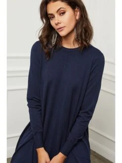 Kleid "Elior" In Dunkelblau -Modebe Kleidungs Geschäft josefine kleid elior in dunkelblau 2