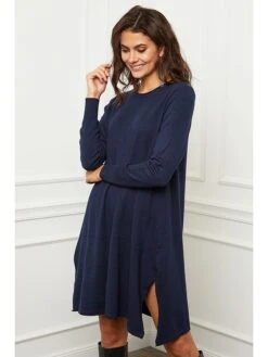 Kleid "Elior" In Dunkelblau -Modebe Kleidungs Geschäft josefine kleid elior in dunkelblau 3