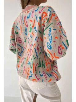 Pullover In Beige/ Bunt -Modebe Kleidungs Geschäft jumeon pullover in beige bunt 2