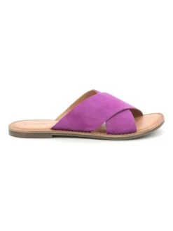 Kickers Leder-Pantoletten "Diaz-2" In Violett